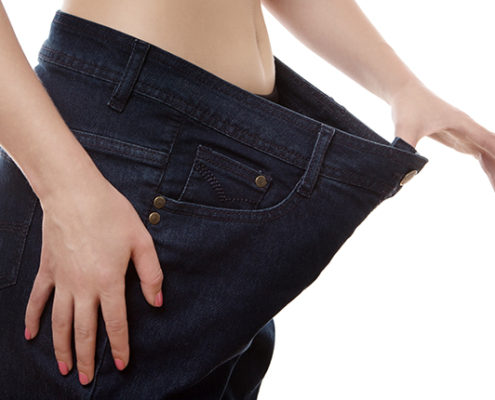 Vægttab med for store bukser